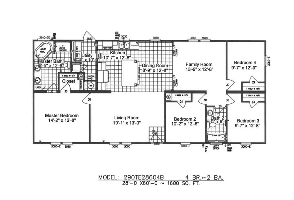 Nash 28604B, floorplan