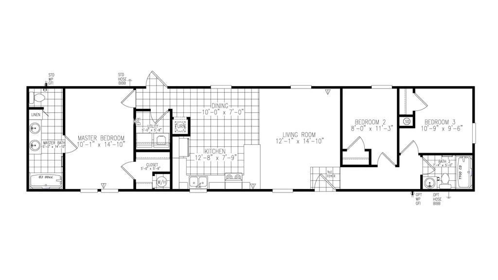 Borden 16663A, floorplan